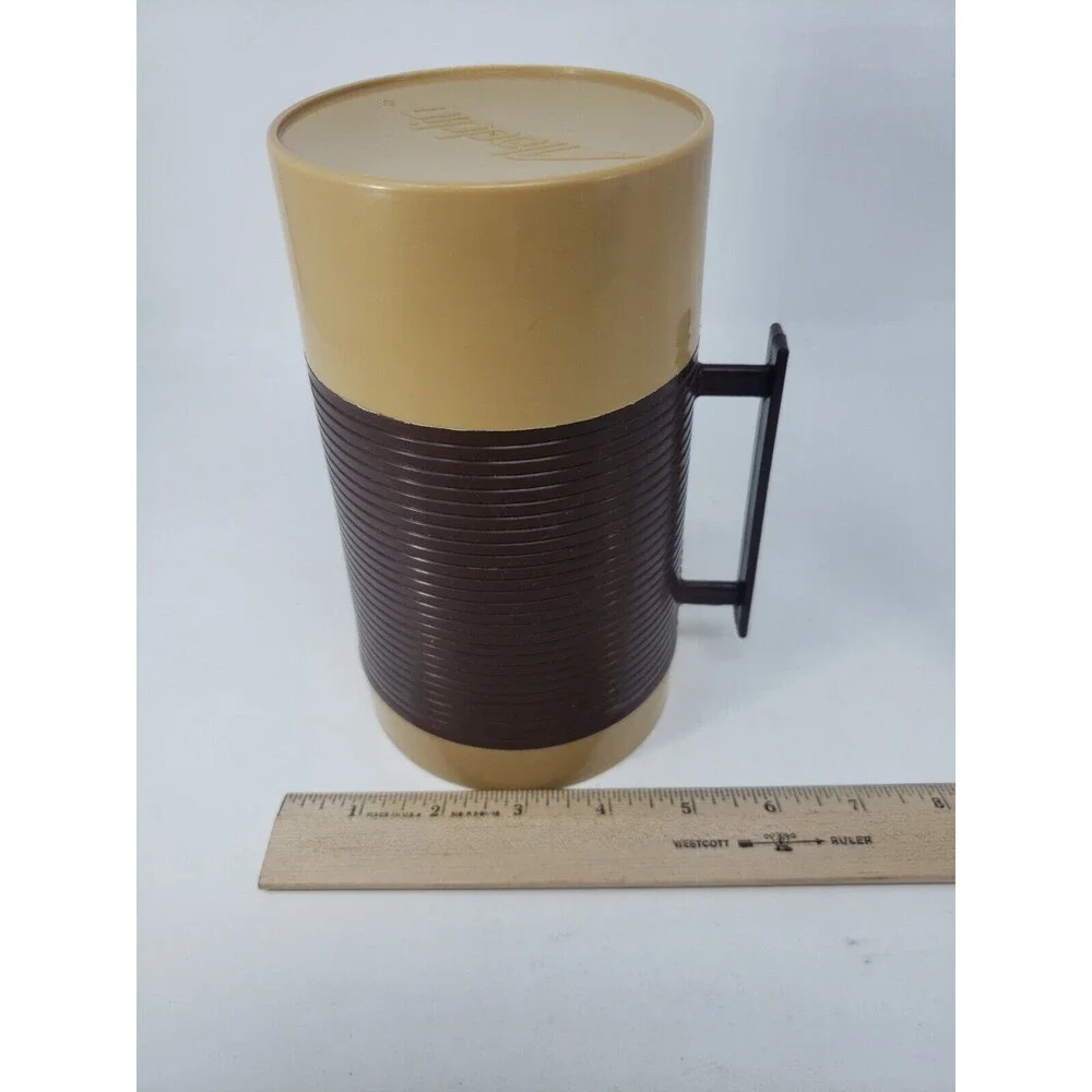 Aladdin Wide Mouth Vintage 1970's Brown Tan Insulated  Food Storage Container